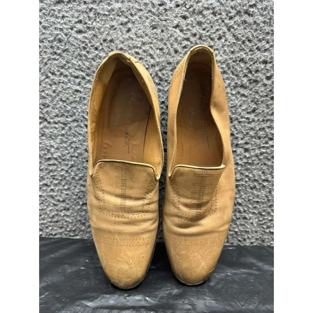 Alberto‎ Moretti Arfango Leather Slip-On Loafers Light Brown Mens Size 8 US